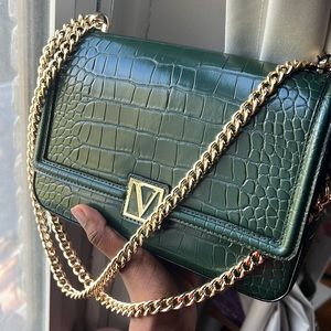 Victoria secret Bag in Green croc NWT